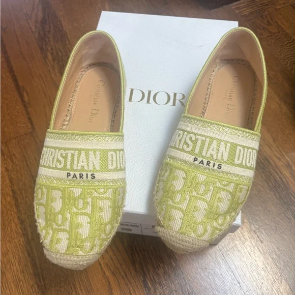 Dior Granville Green Espadrilles - Picture 1 of 7
